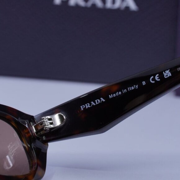 Prada PRB06SF 17N60B Rectangle Sunglasses – Havana\Brown - Picture 8 of 10
